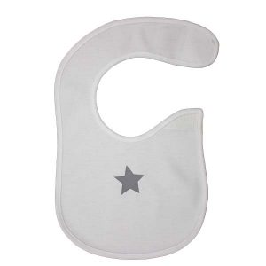 Babero Blanco Estrella Gris